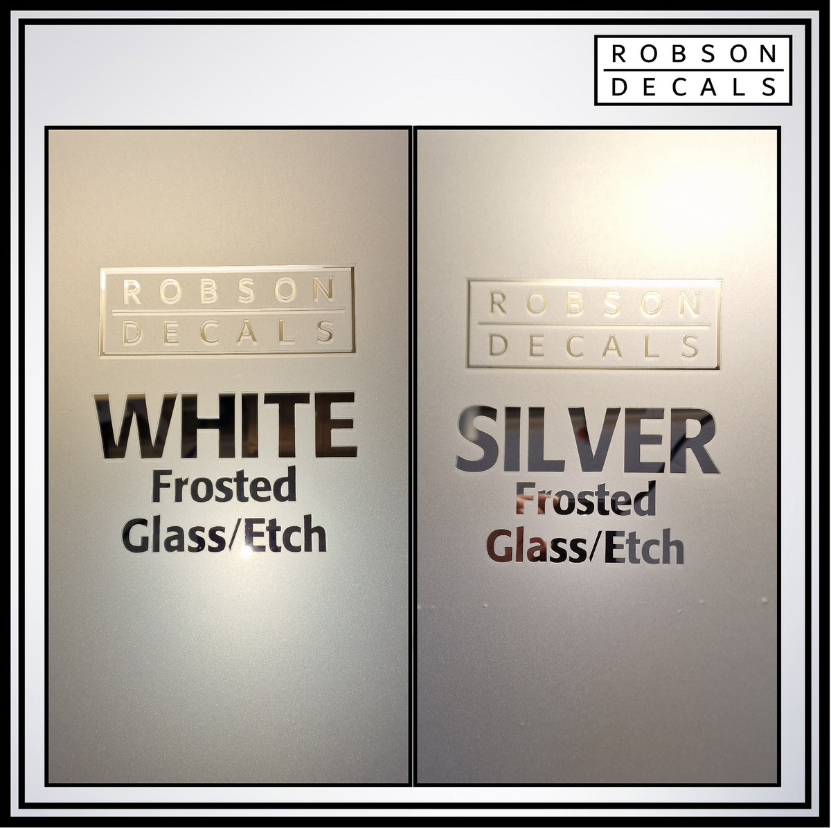 White & silver frosted finishes