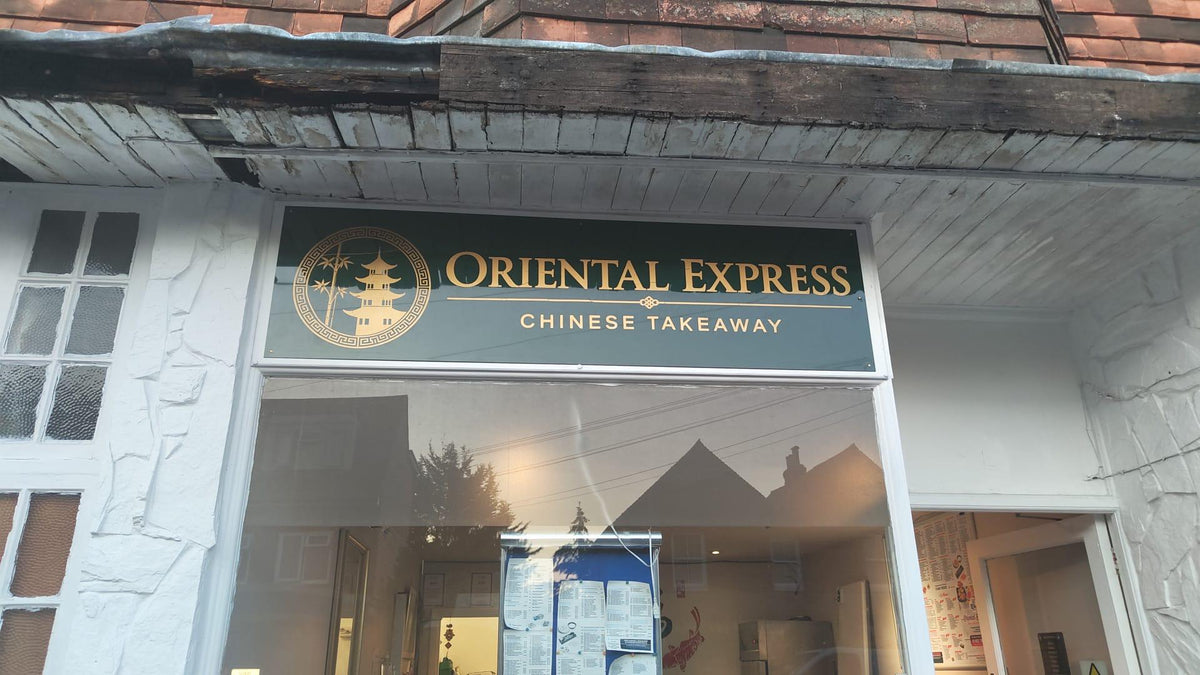 Oriental Express shop sign — original project photograph