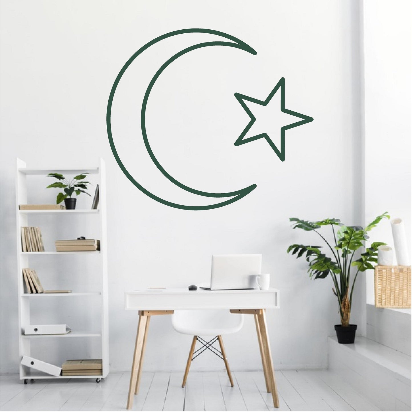 Islamic Moon and Star Outline