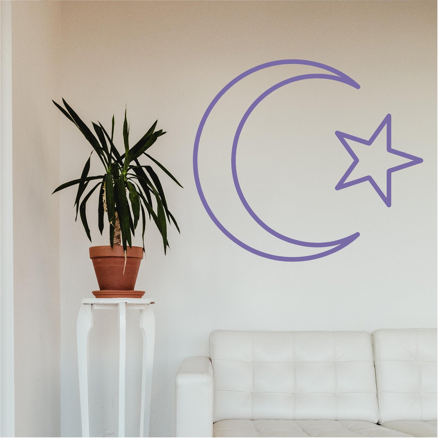 Islamic Moon and Star Outline