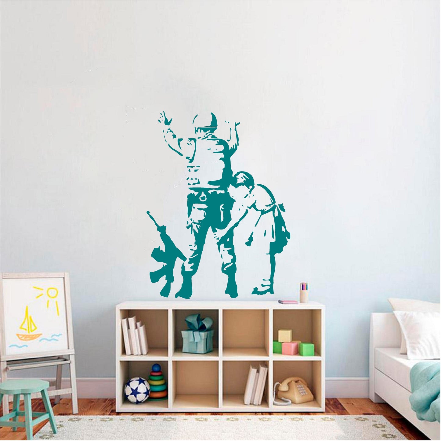 Banksy Little Girl Searches Soldier - 0051