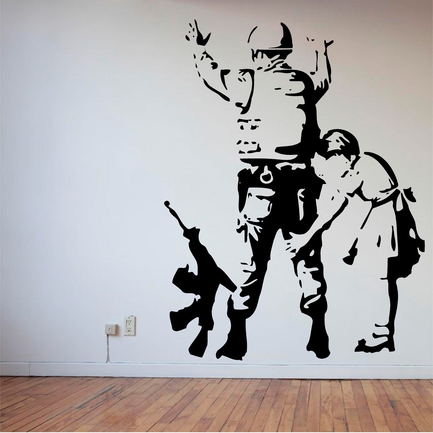 Banksy Little Girl Searches Soldier - 0051