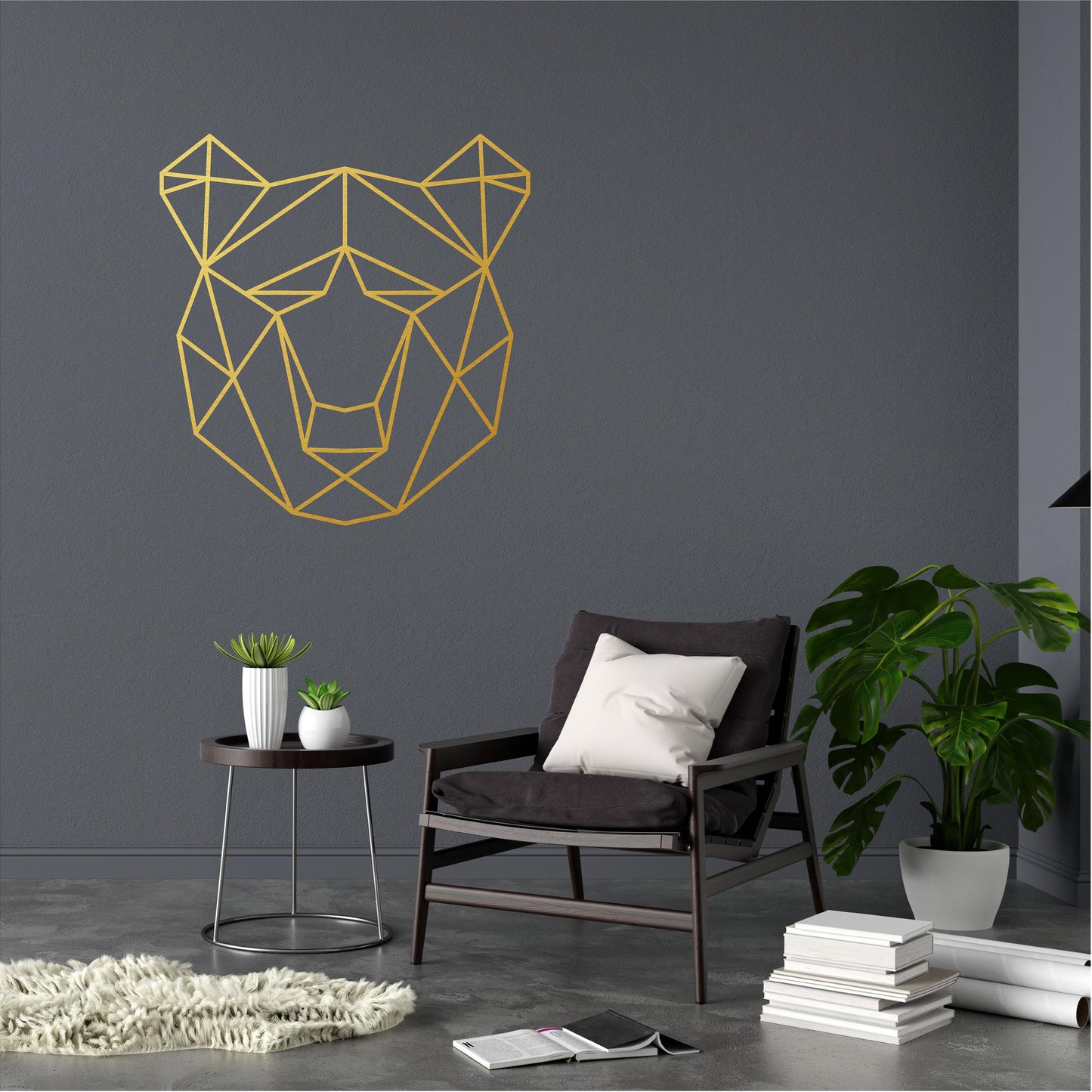 Geometric Bear Head - G003