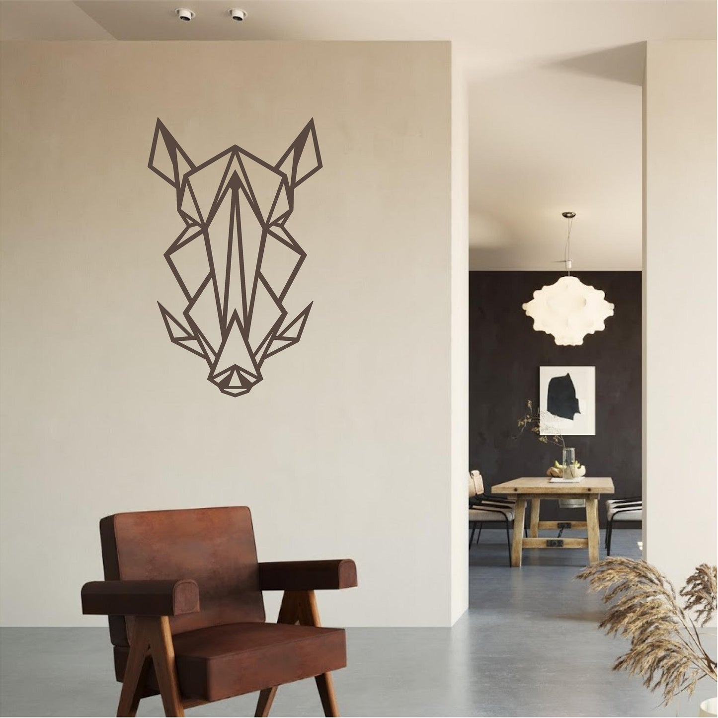 Geometric Boar Head - G004