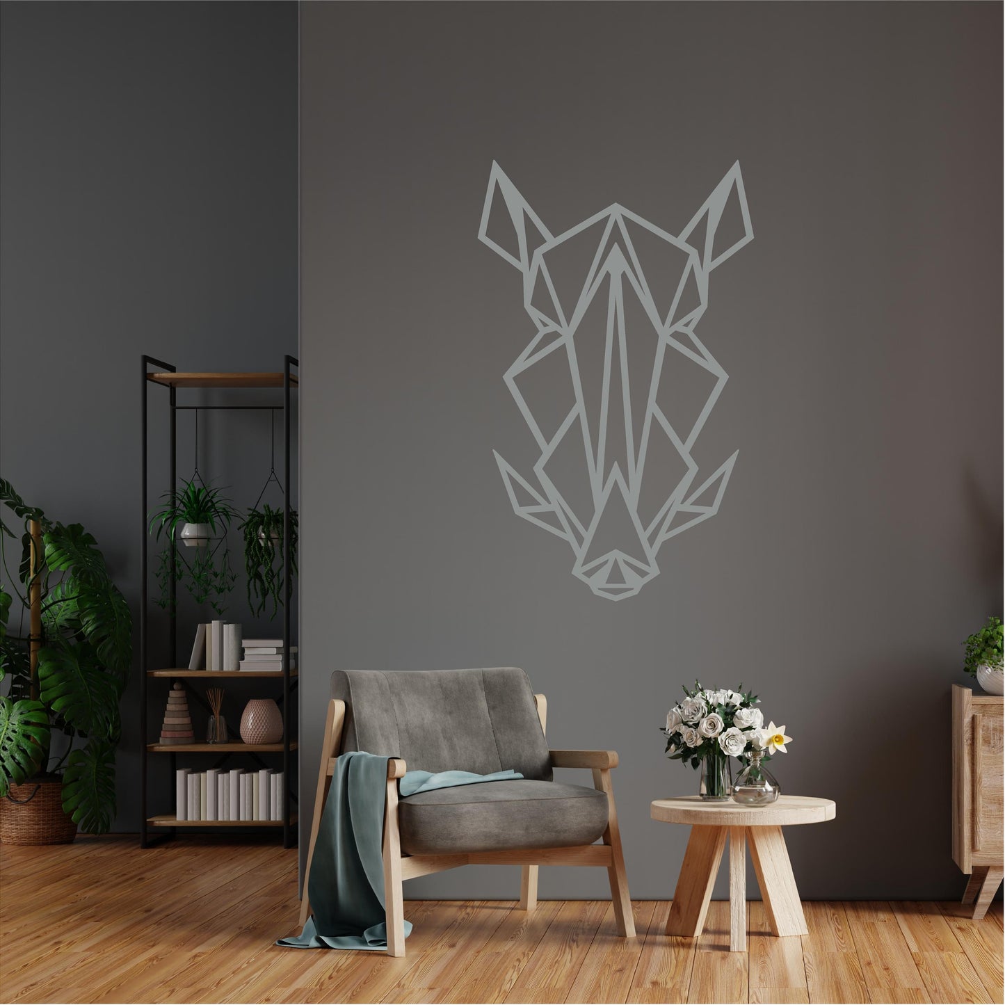 Geometric Boar Head - G004
