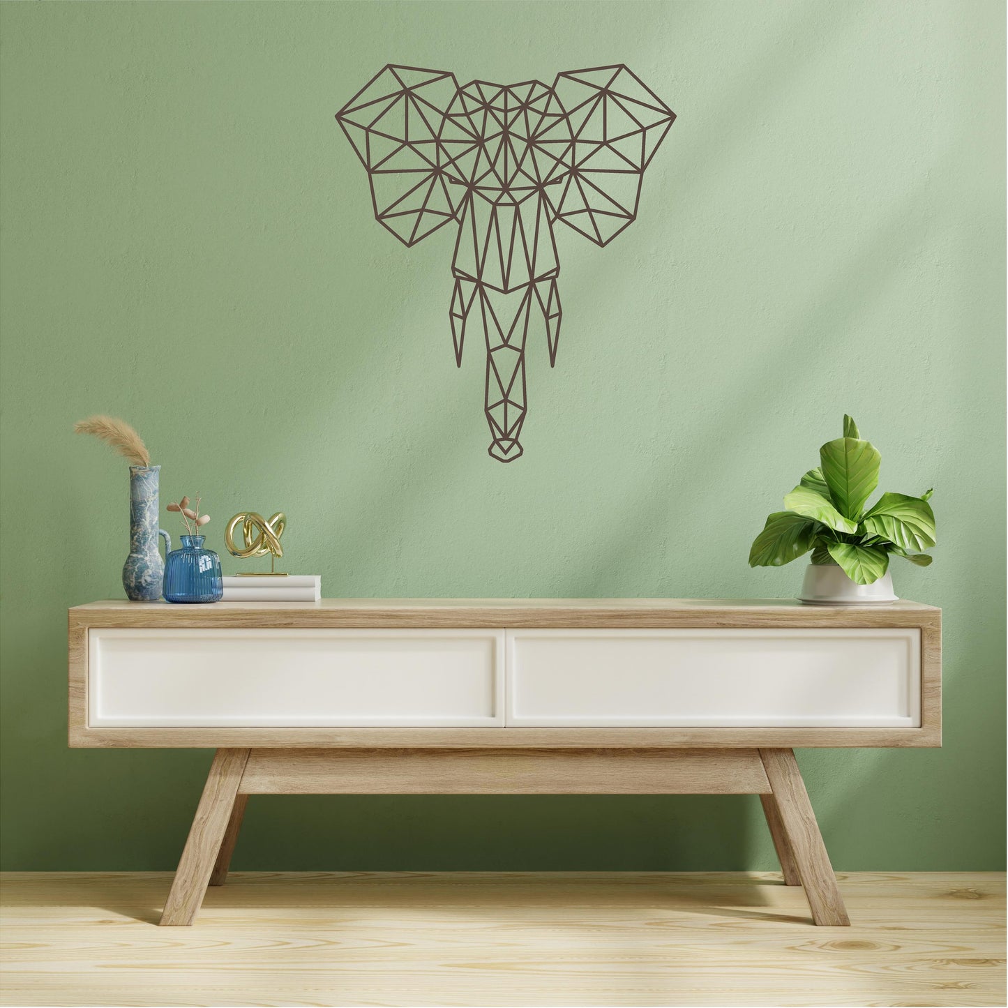 Geometric Elephant Head  - G016