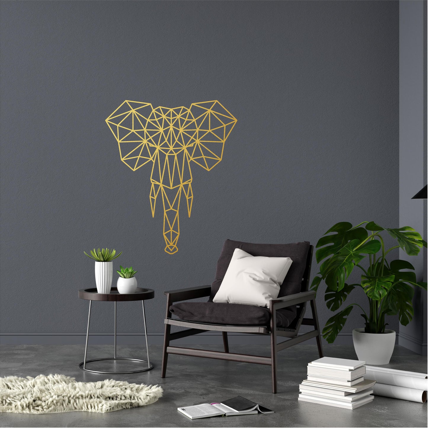 Geometric Elephant Head  - G016