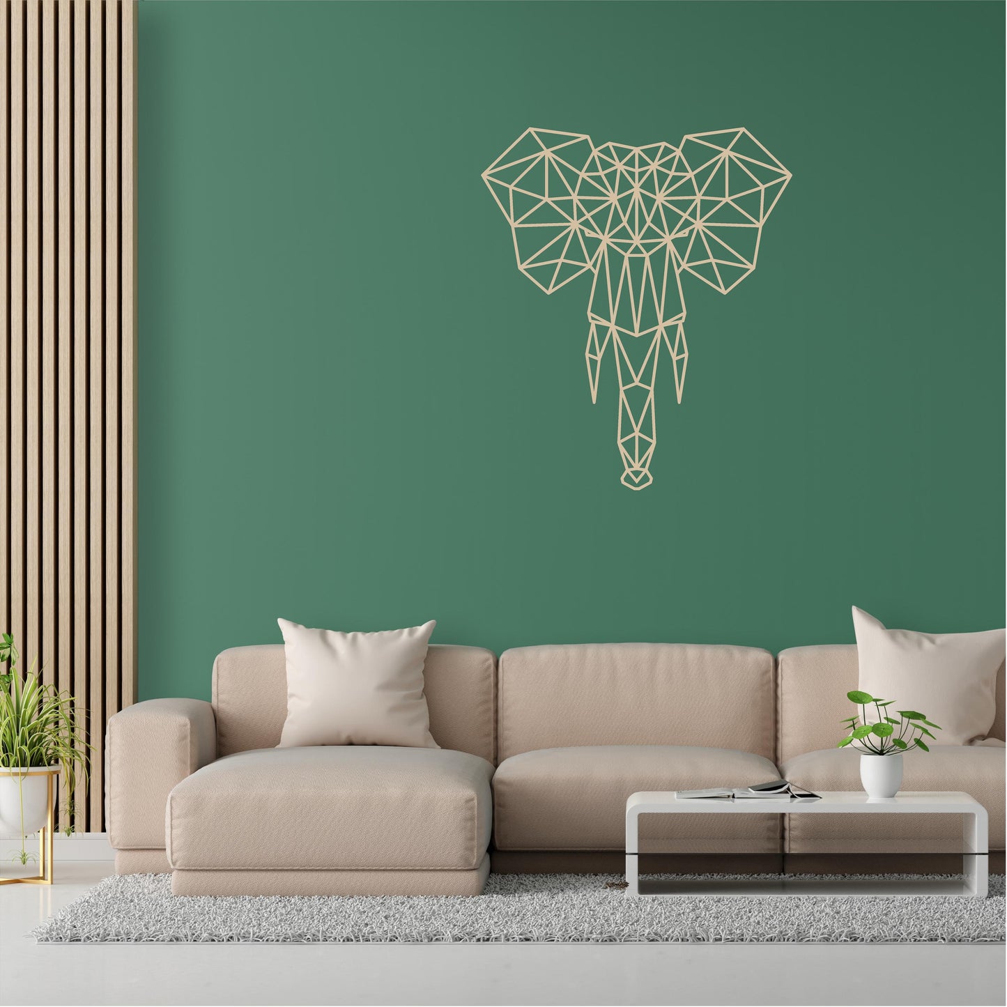 Geometric Elephant Head  - G016