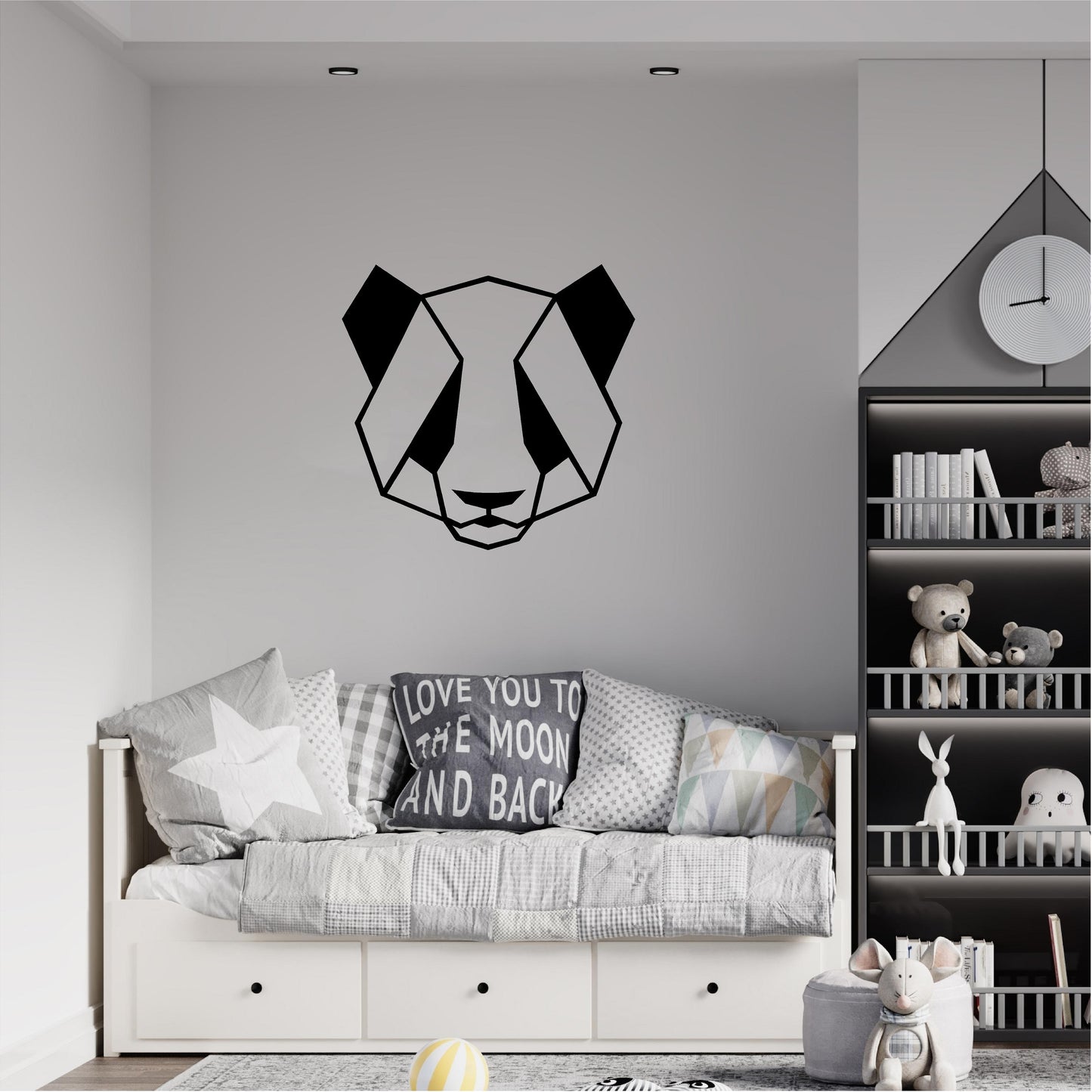 Geometric Panda Face - G040