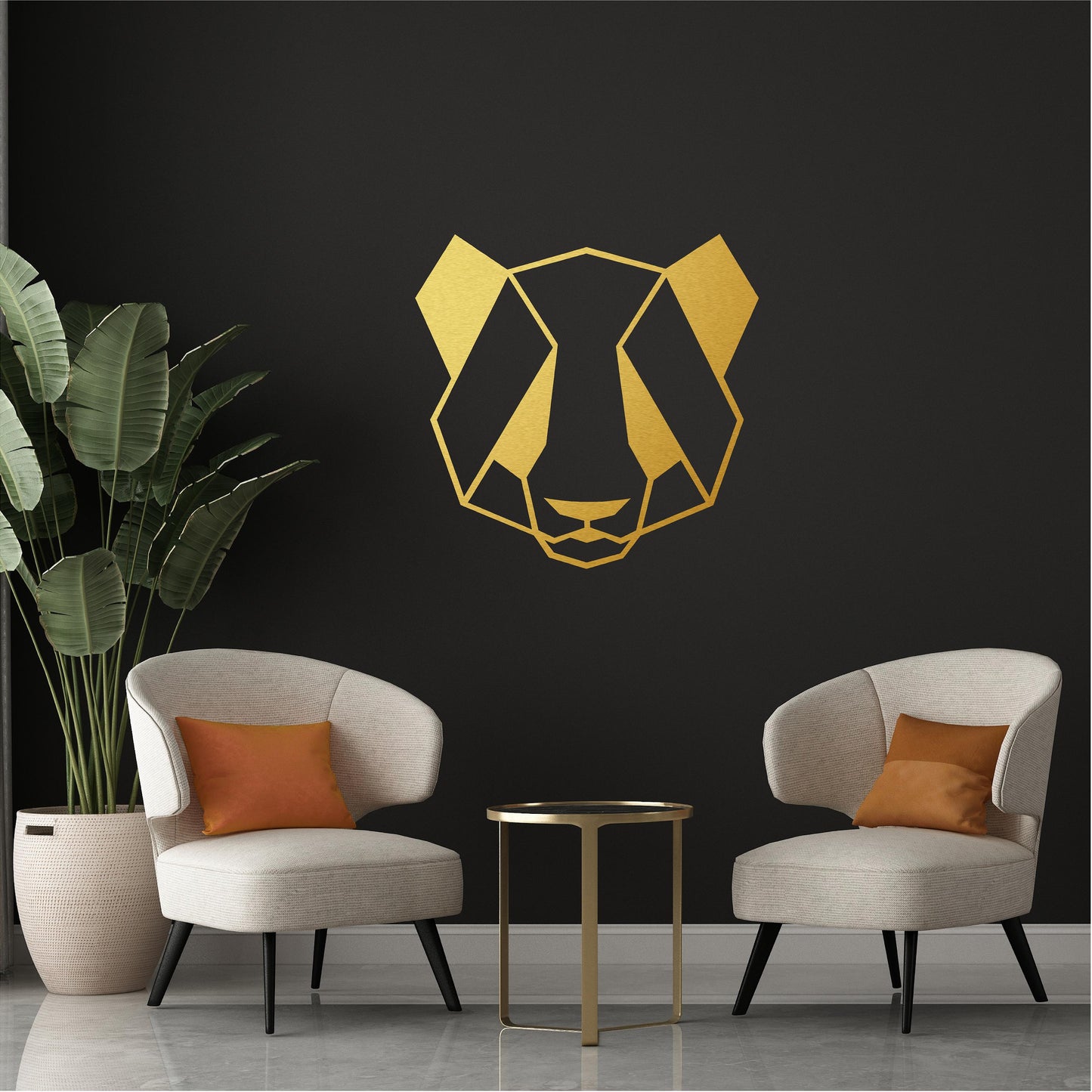 Geometric Panda Face - G040