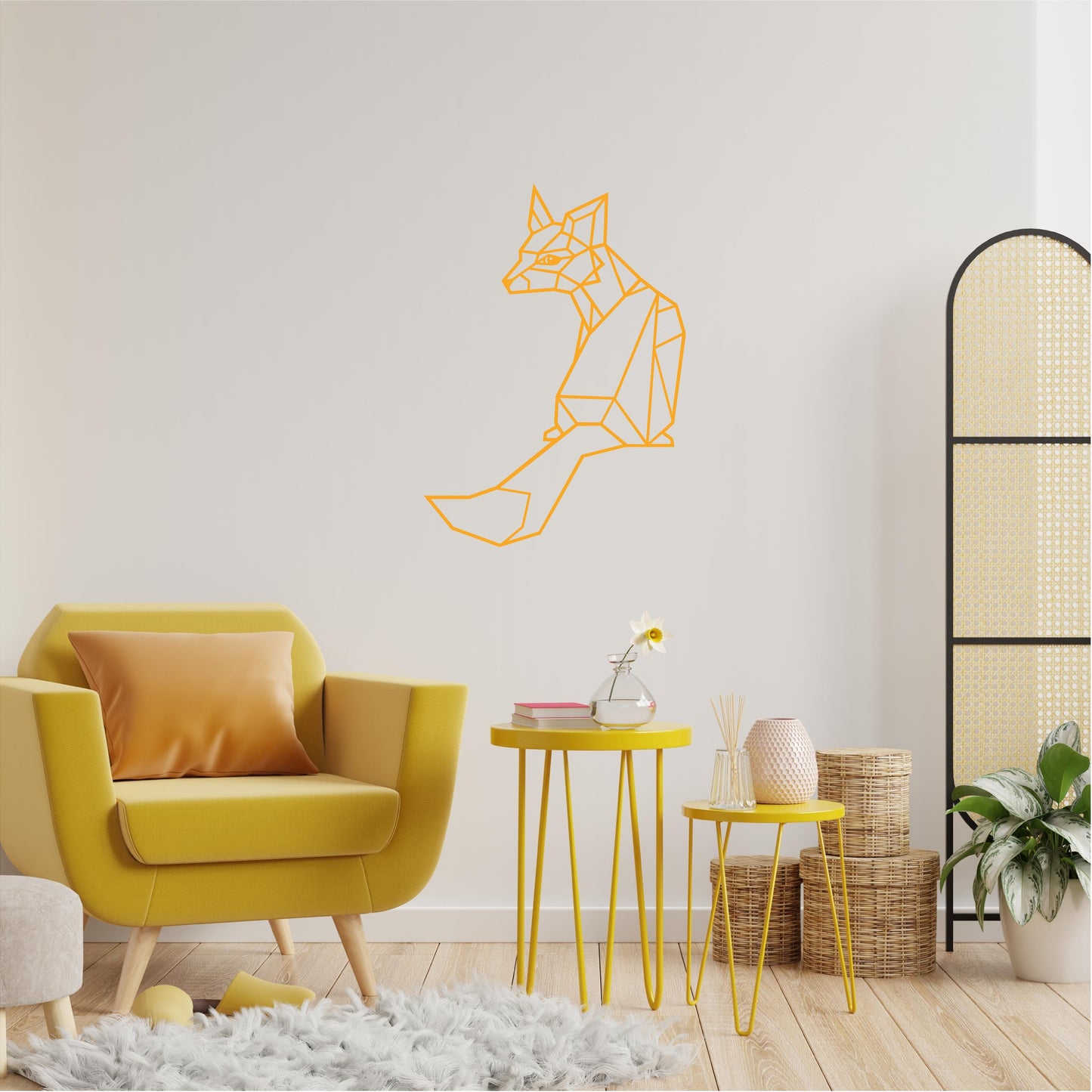 Geometric Sitting Fox - G0049
