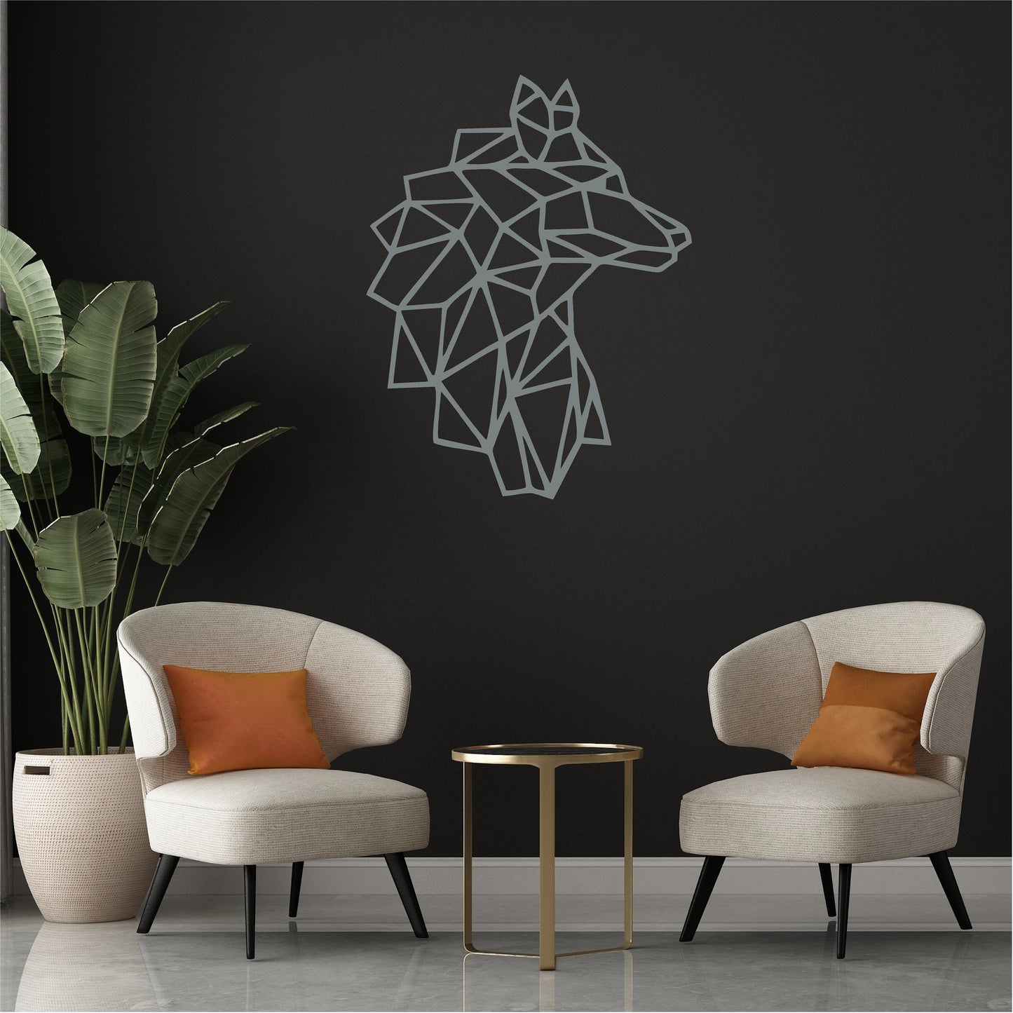 Geometric Wolf Head - G058