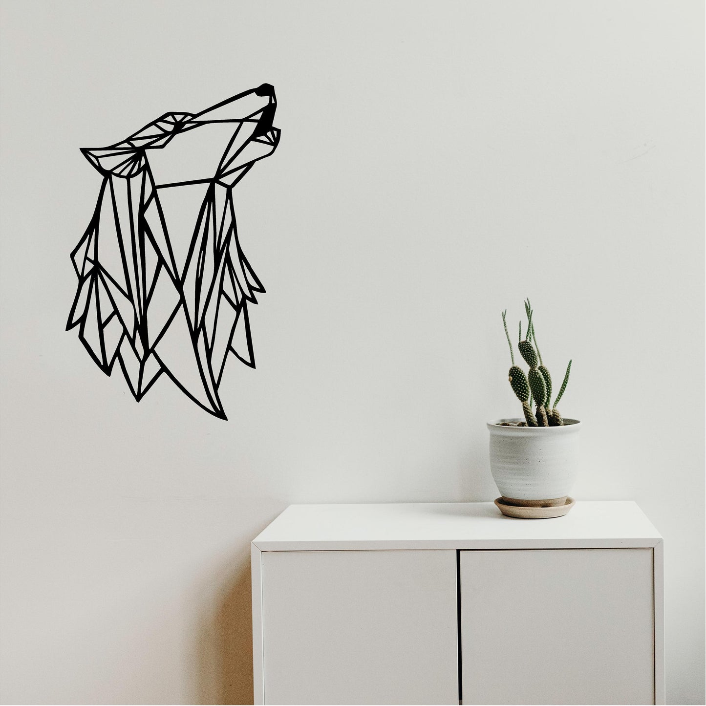 Geometric Wolf Howl - G059