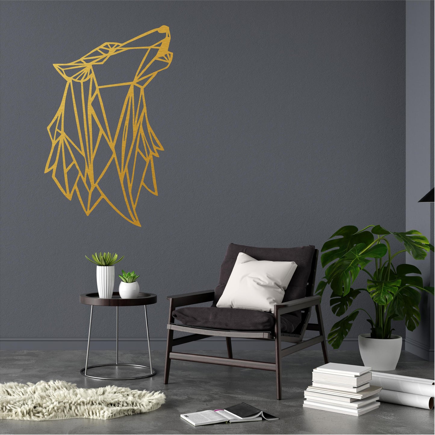 Geometric Wolf Howl - G059