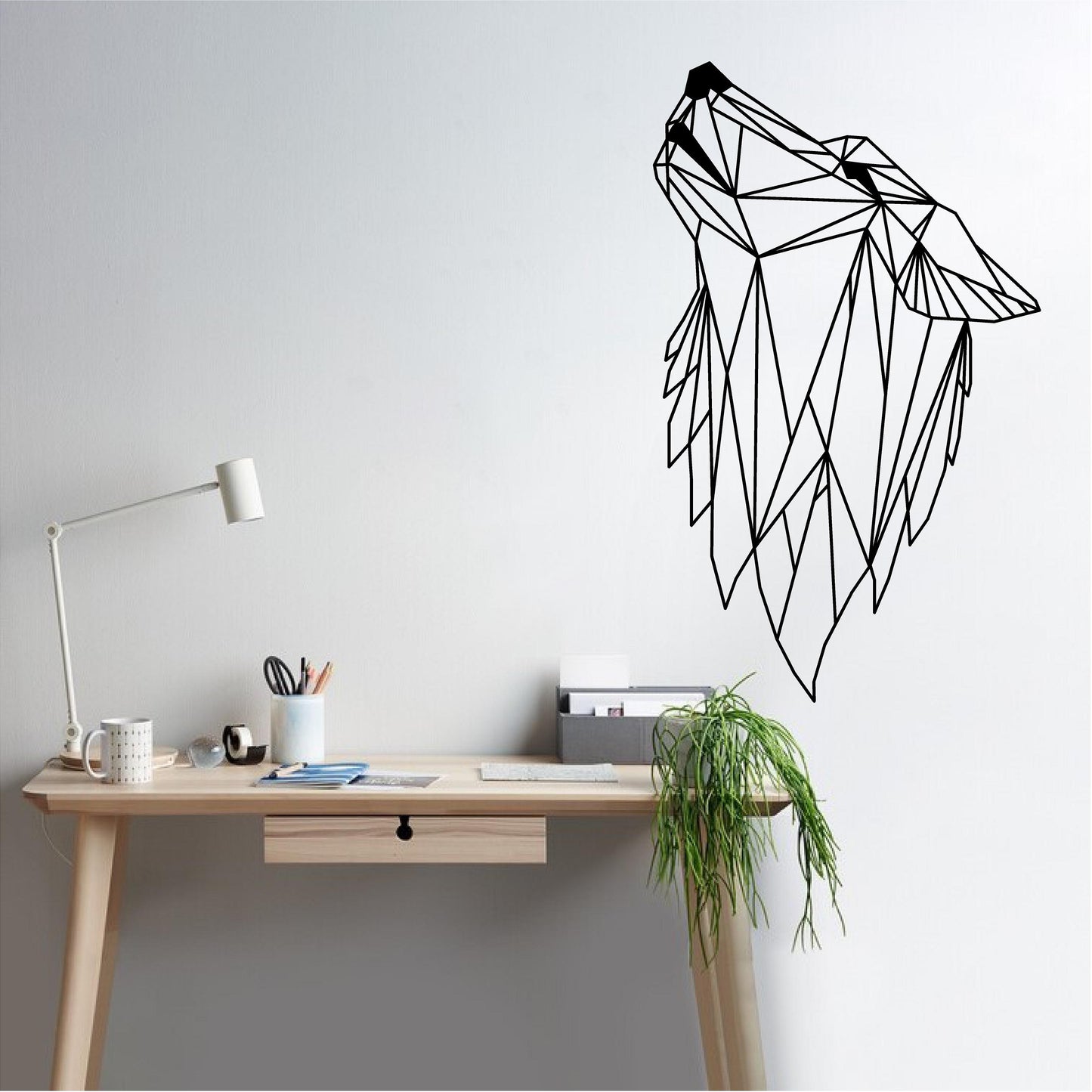 Geometric Wolf Howling - G060