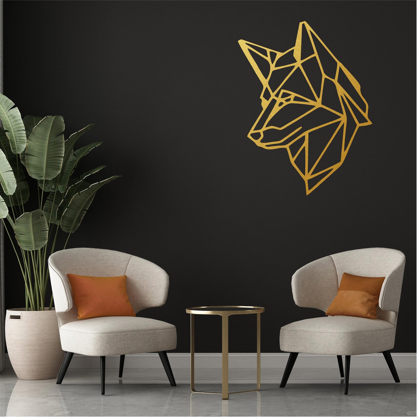 Geometric Wolfs Head - G061