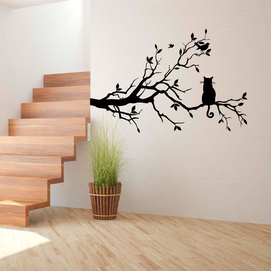 Kitten Perched With Birds - 0273