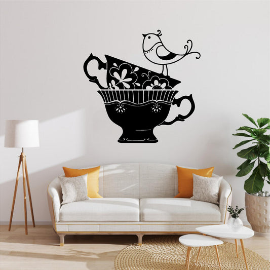 Little Bird on a Tea Cup - 0717
