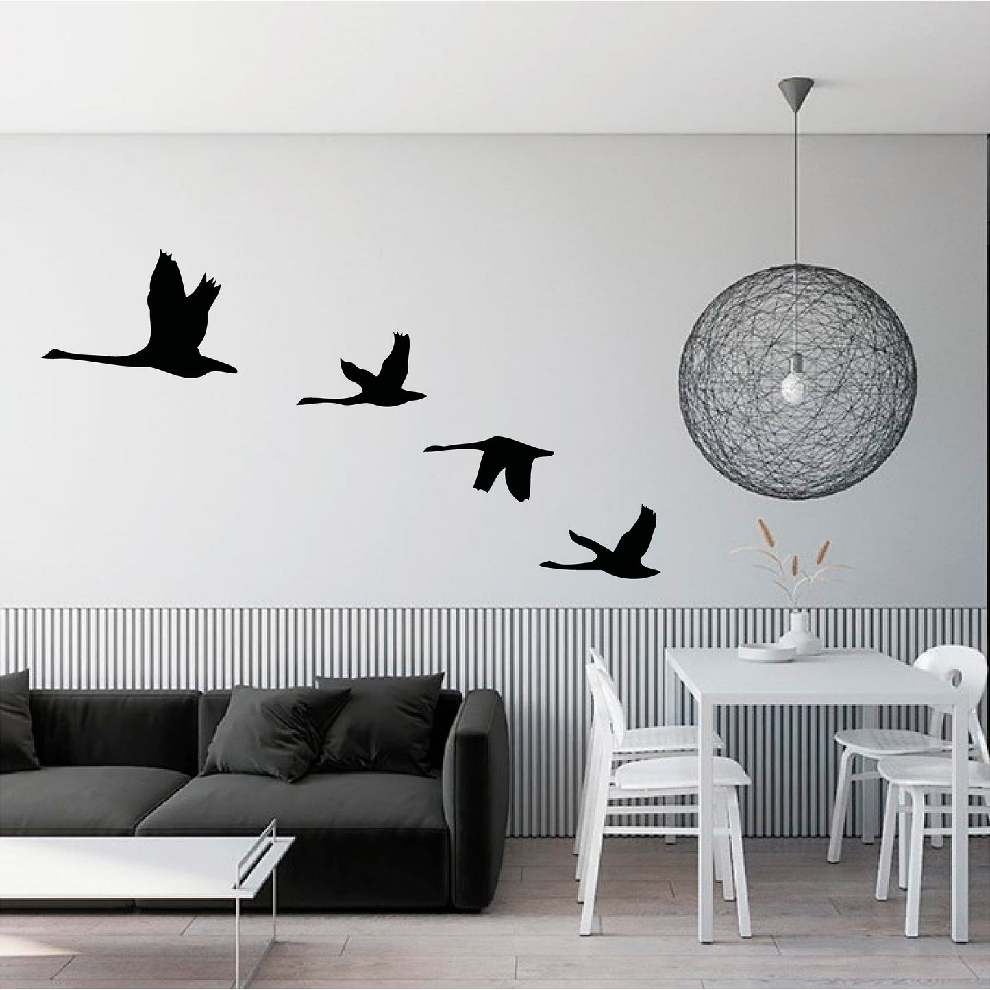 Silhouette of Flying Geese - 0080
