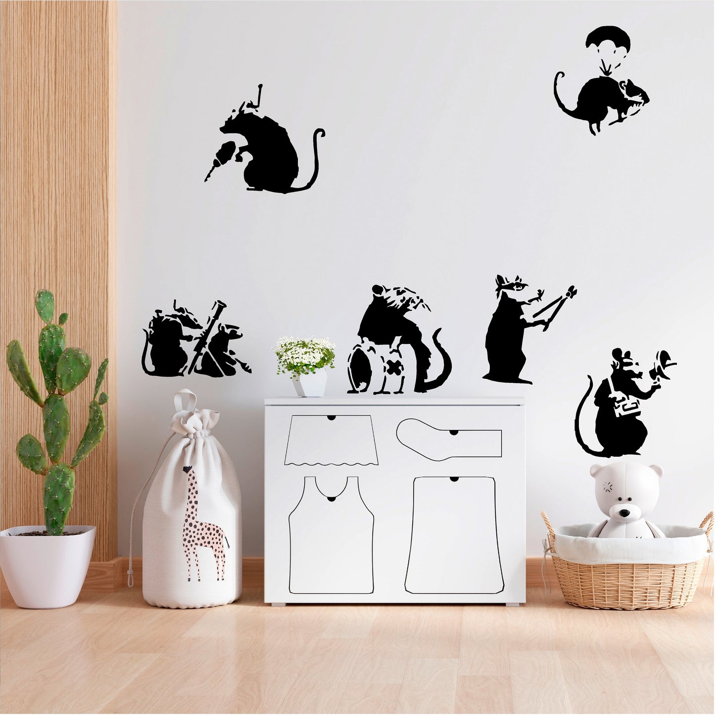 Six Banksy Rats - 0059