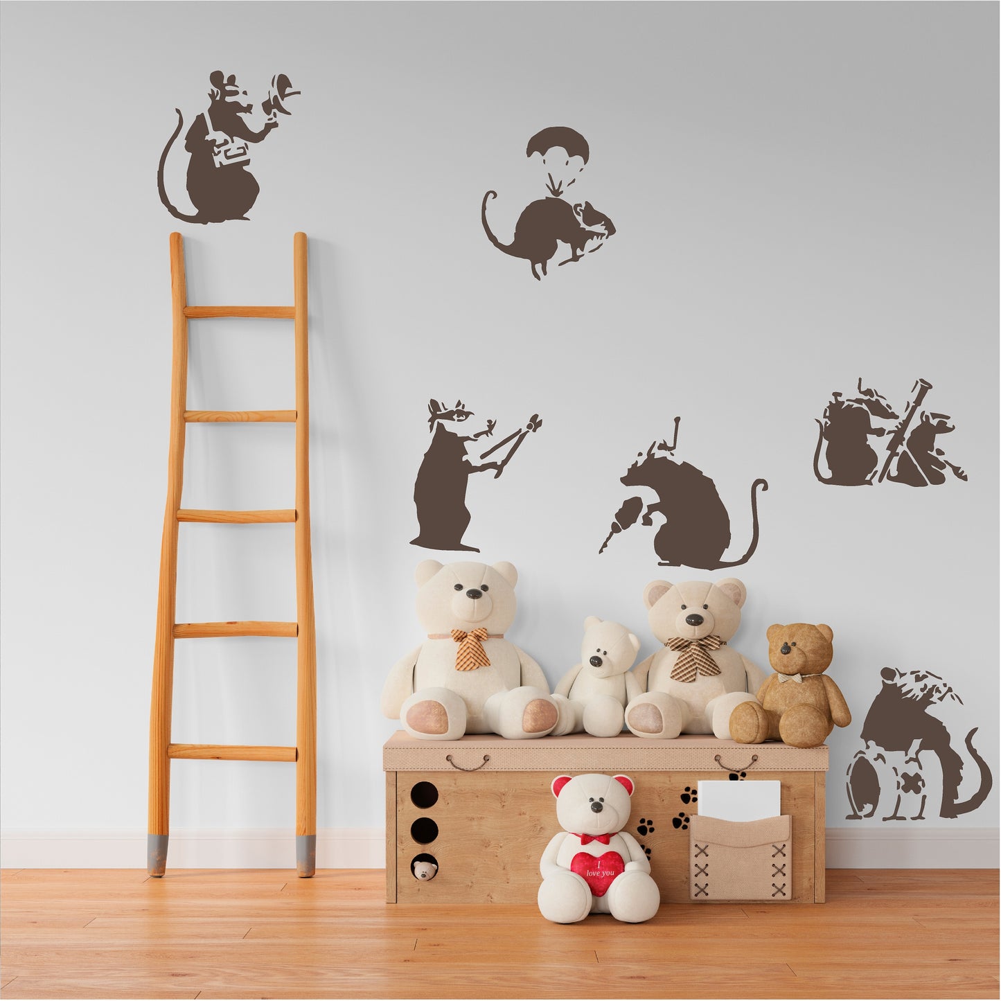 Six Banksy Rats - 0059