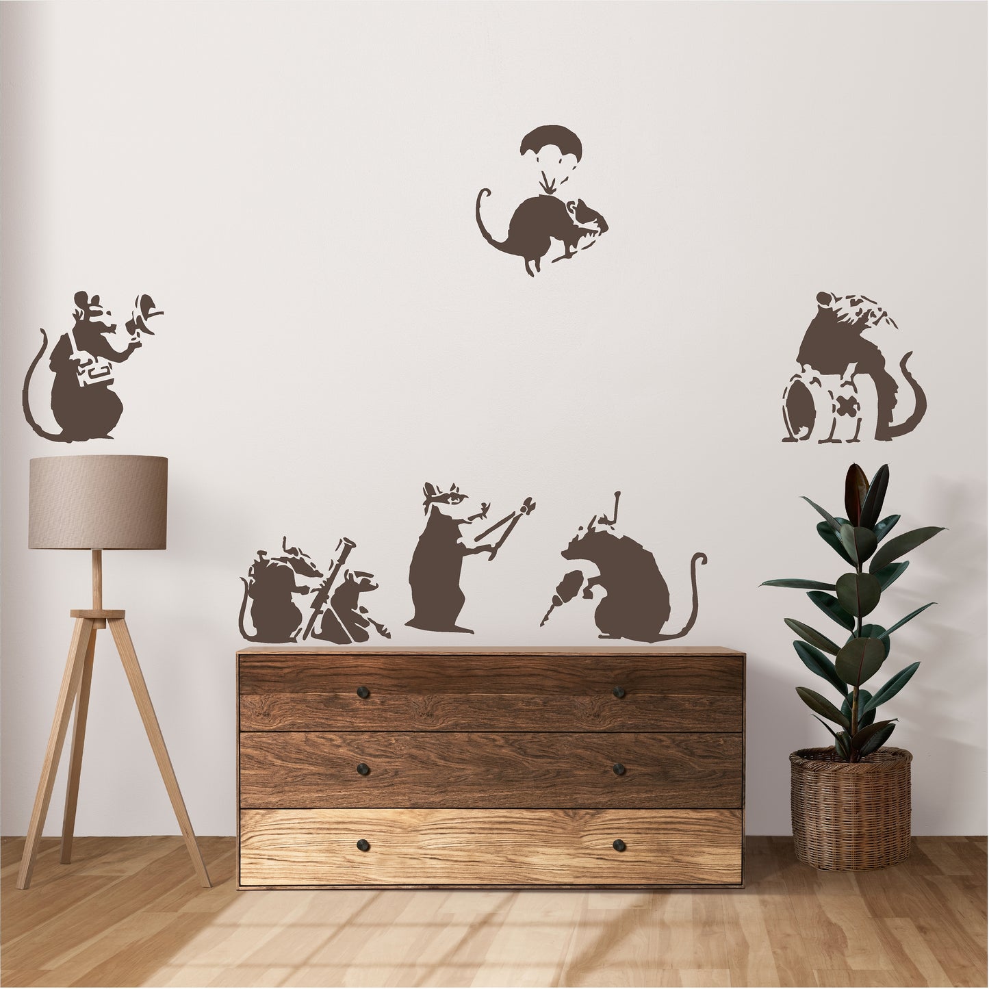 Six Banksy Rats - 0059