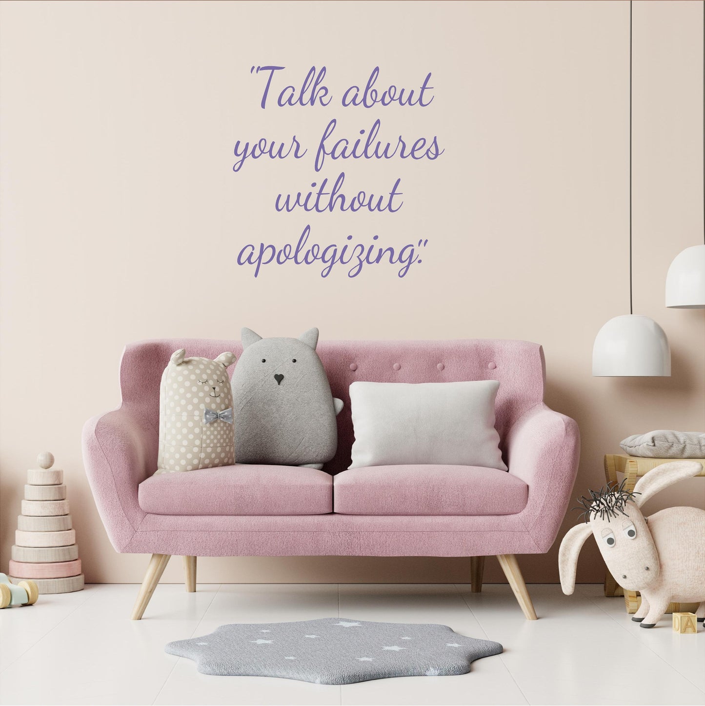 Talk about your failures without apologising