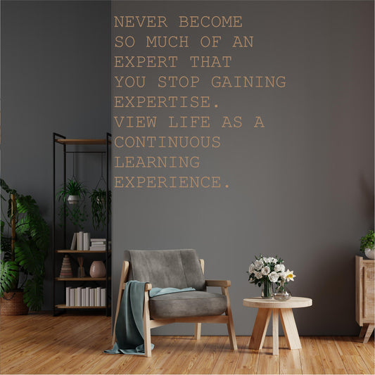 View life as a continues learning experience