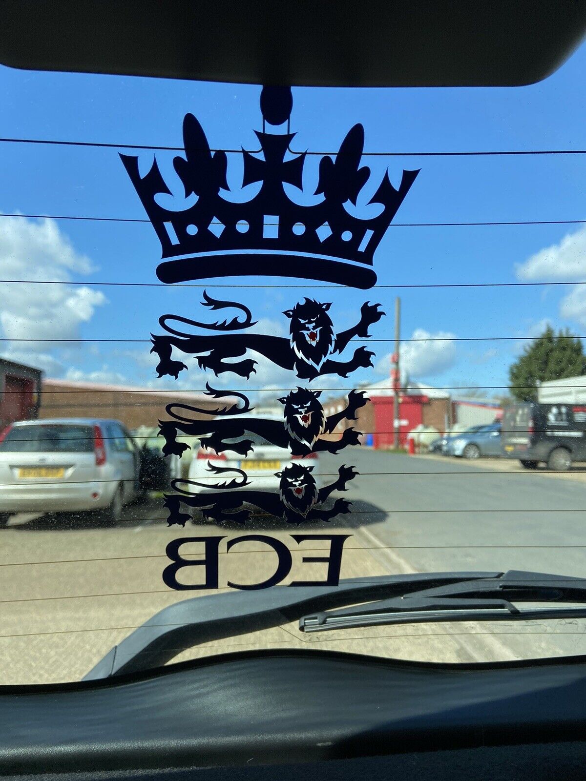 England cricket window graphic — original project photograph