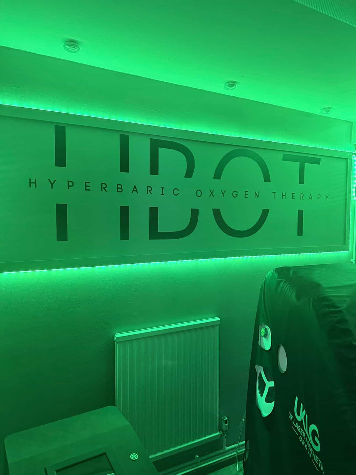 HBOT treatment room — original project photograph
