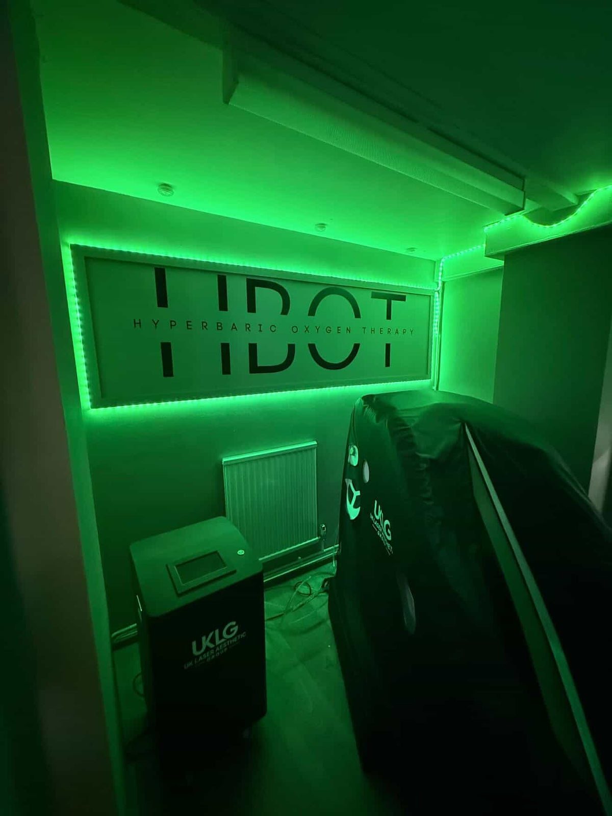 HBOT treatment room — original project photograph