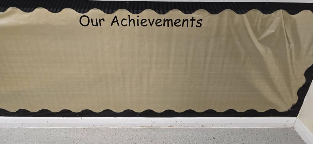 School achievement board — original project photograph