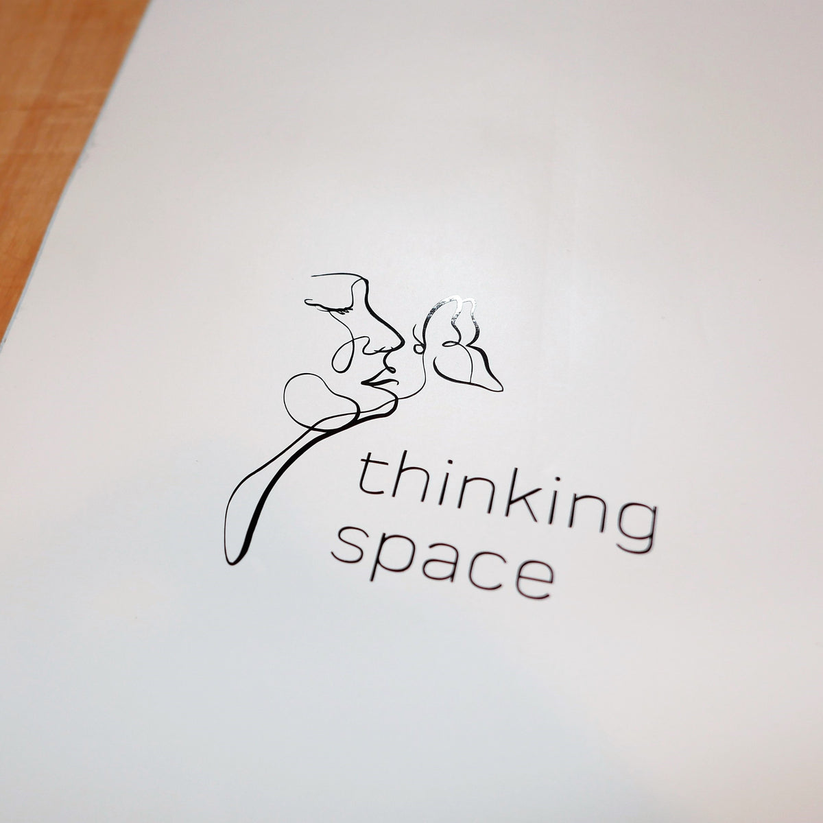 Thinking Space design — prepared vinyl lettering or artwork, workshop photograph