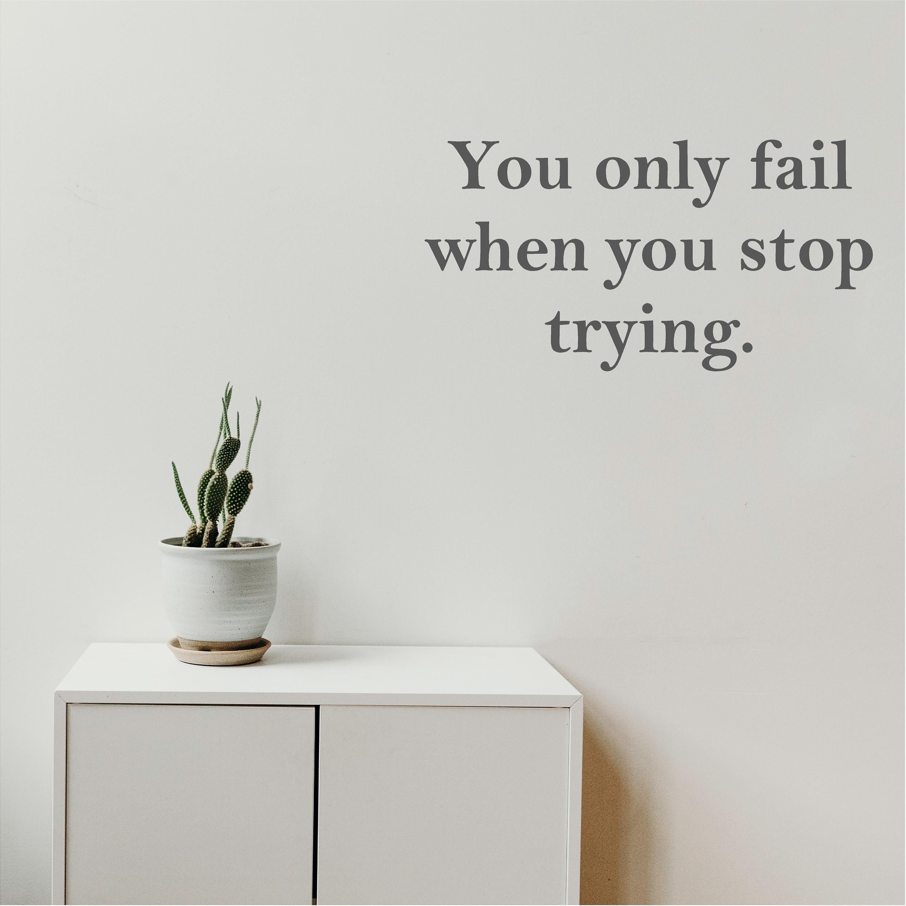 You only fail when you stop trying – ROBSONDECALS
